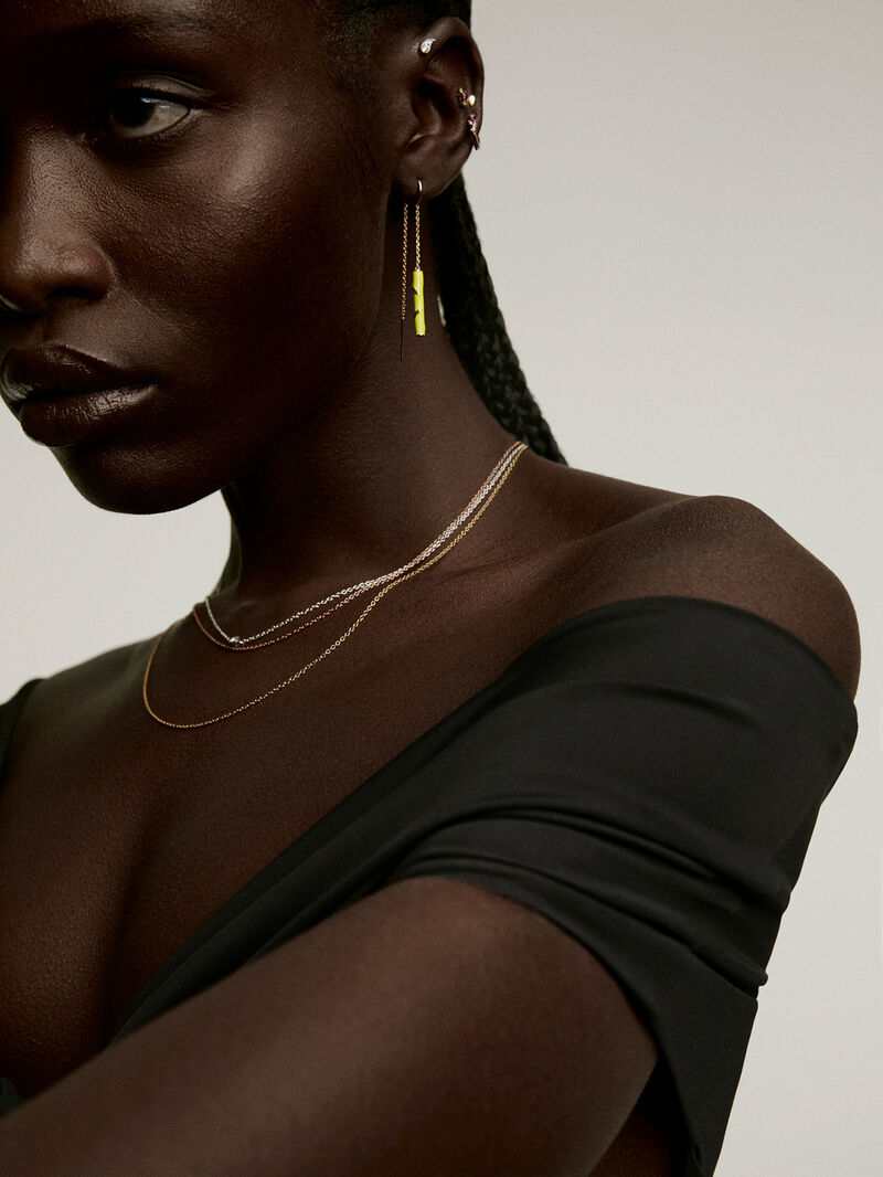 Simple 925 silver chain bathed in 18K rose gold image number 3