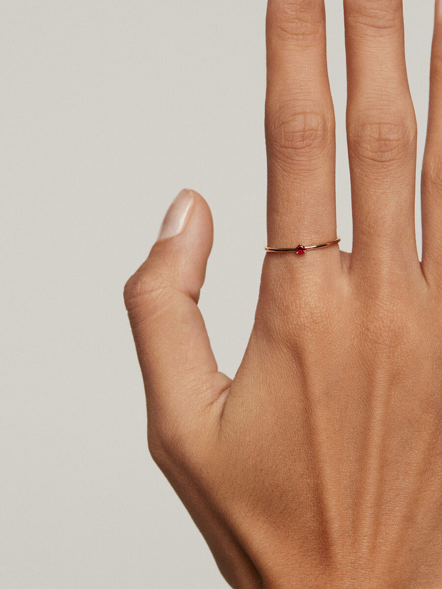 Bague solitaire rubis or , J04068-02-RU, hi-res