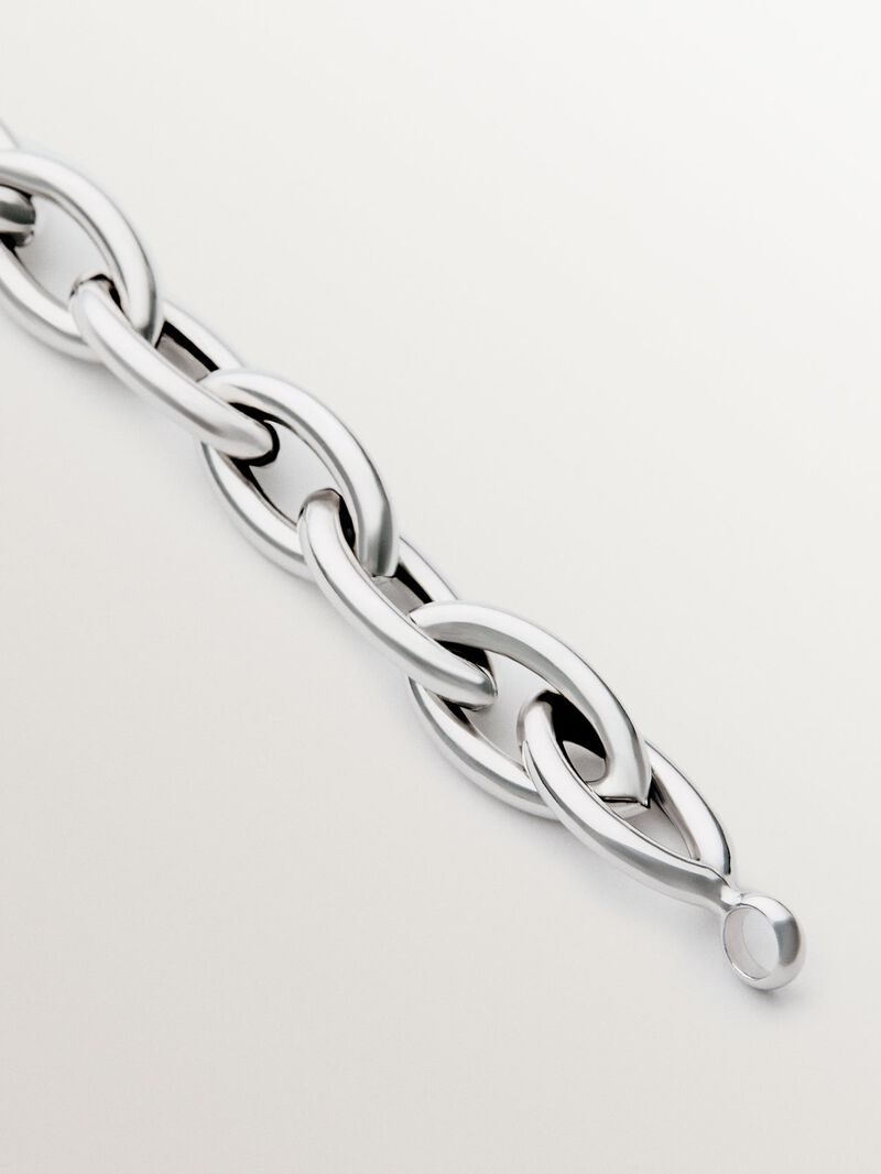 925 silver oval link bracelet image number 4