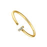 Small yellow gold You and I diamond ring 0.015 ct , J03880-02