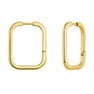Large gold-plated silver square earrings , J04645-02