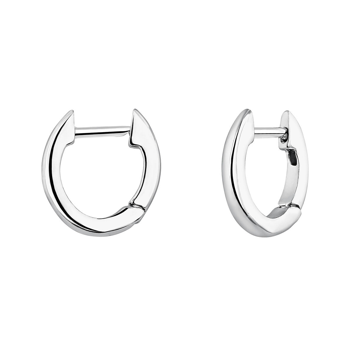 Small silver hoop earrings  , J04648-01, hi-res