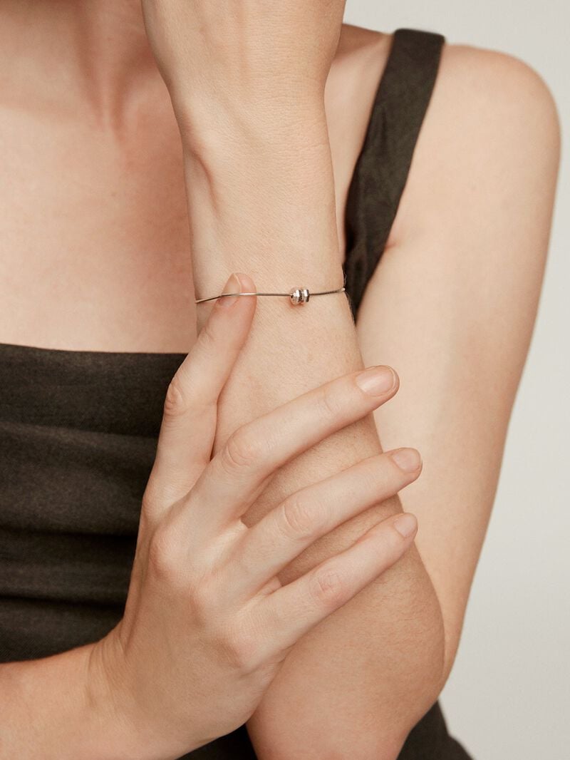 925 Barbado Link Silver Bracelet With Geometric Reason image number 1