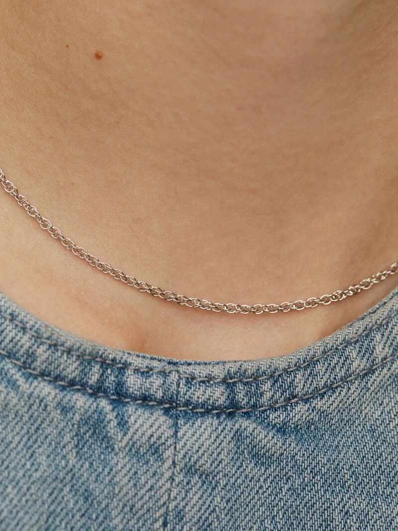 925 Silver Rope Link Chain image number 3