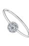 Solitaire diamond rosette ring 0.14 ct white gold , J04203-01-14