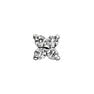Gold shamrock earring 0.065 ct. diamonds , J00791-01-NEW-H