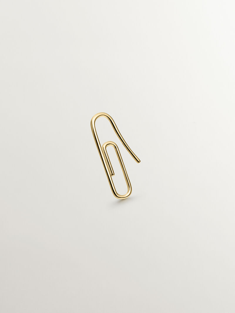18K yellow gold single earring with clip image number 0