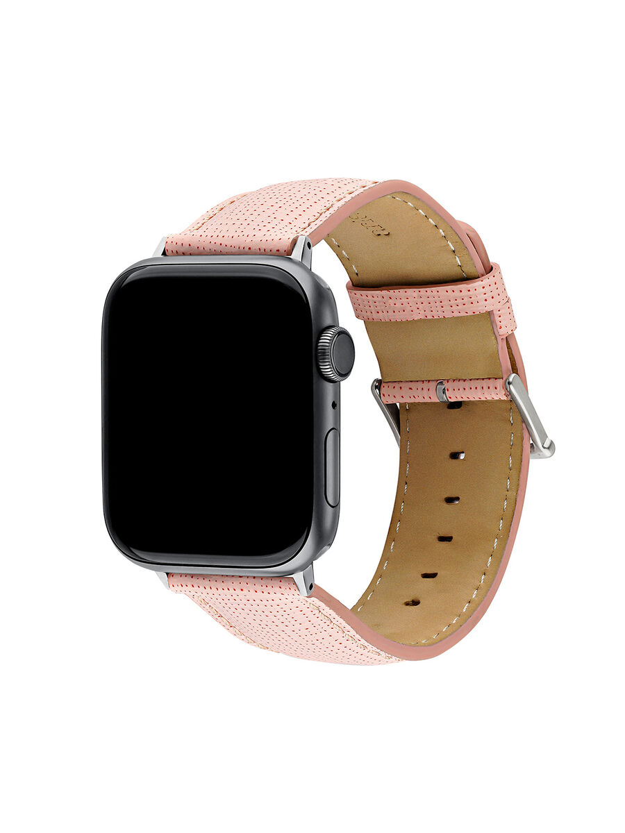 Pink leather Apple Watch strap , IWSTRAP-PK, hi-res