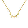 Gold-plated silver star arch necklace, J04860-02
