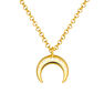 Gold plated moon necklace , J03461-02