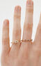 Anillo topacio blanco plata recubierta oro , J04664-02-WT