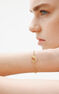 Pulsera motivo camaleón plata recubierta oro, J03870-02