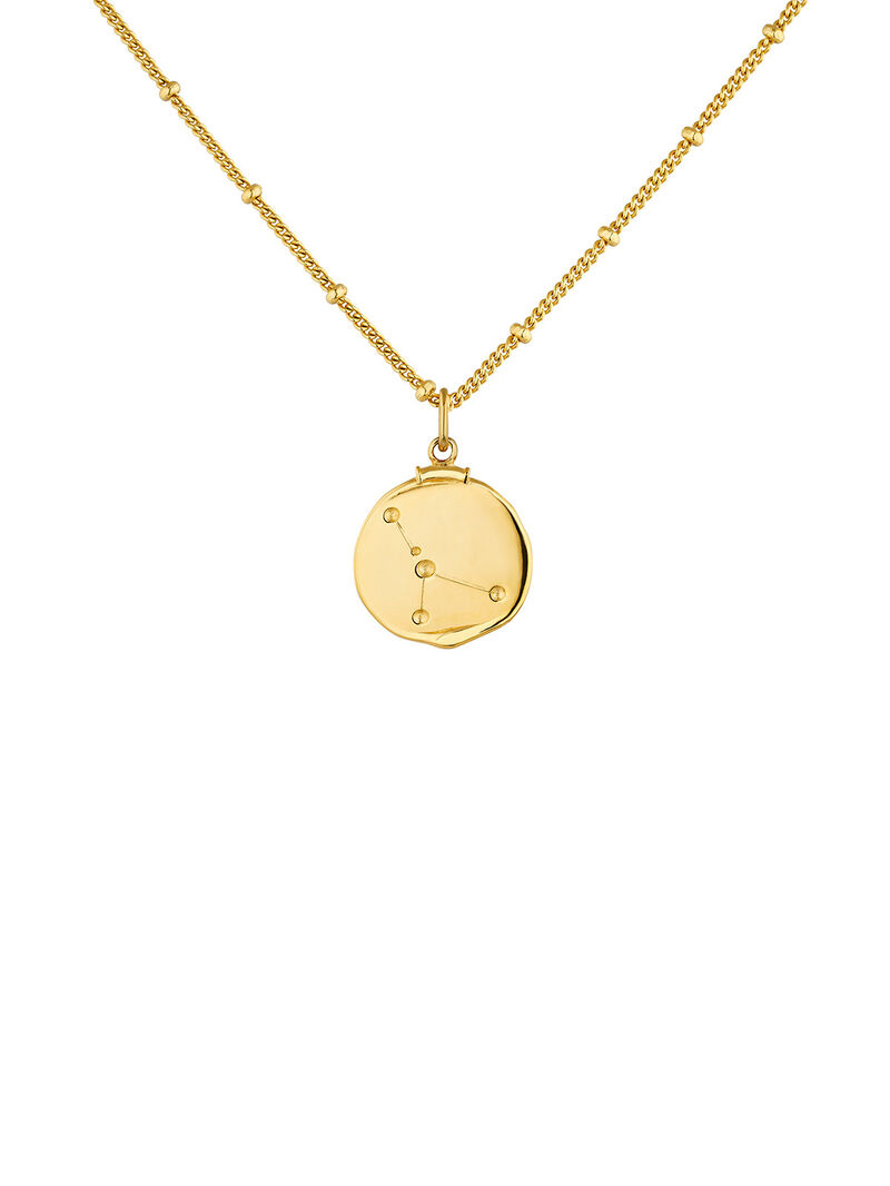 925 Silver Cancer Charm Plated in 18K Yellow Gold image number 7