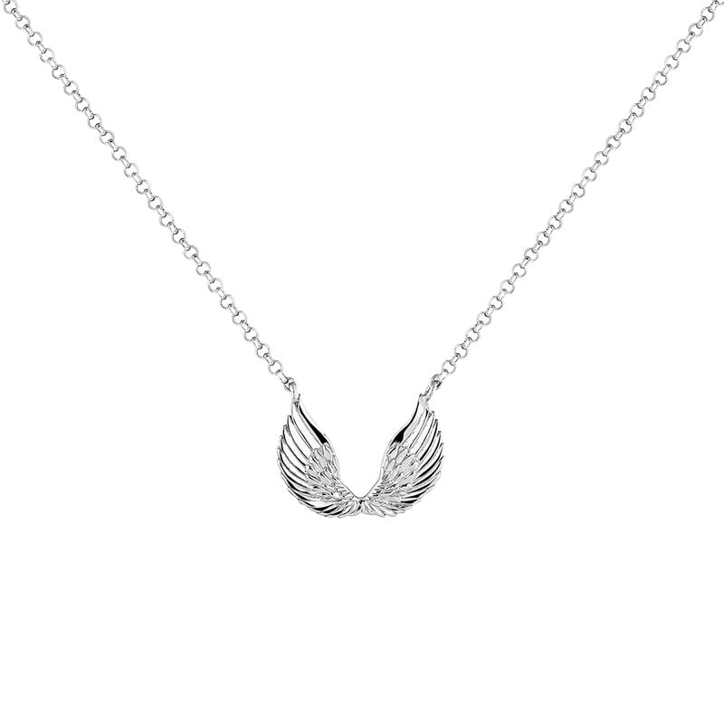 Silver wings necklace, J04304-01, hi-res