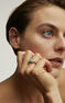 Scarab signet ring in 18k yellow gold with green enamel, J04834-02-TURENA