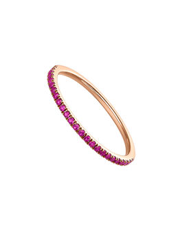 Ring in 9k rose gold with pink rubies, J04977-03-RU,hi-res