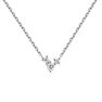 9kt white gold triple diamond motif necklace, J04961-01