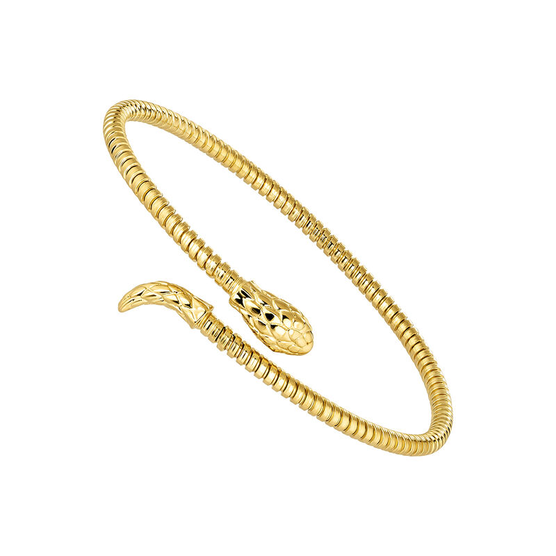 Thin gold plated tubogas snake bracelet, J04290-02, hi-res