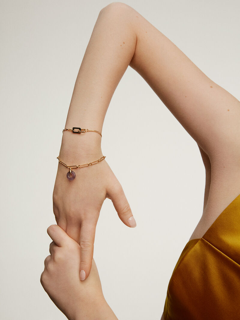 925 Silver bracelet and 925 silver coated in 18K yellow gold. image number 3