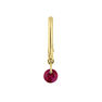 9 ct gold ruby pendant hoop earring, J04973-02-RU-H
