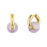 Gold plated silver amethyst earrings , J04752-02-AM