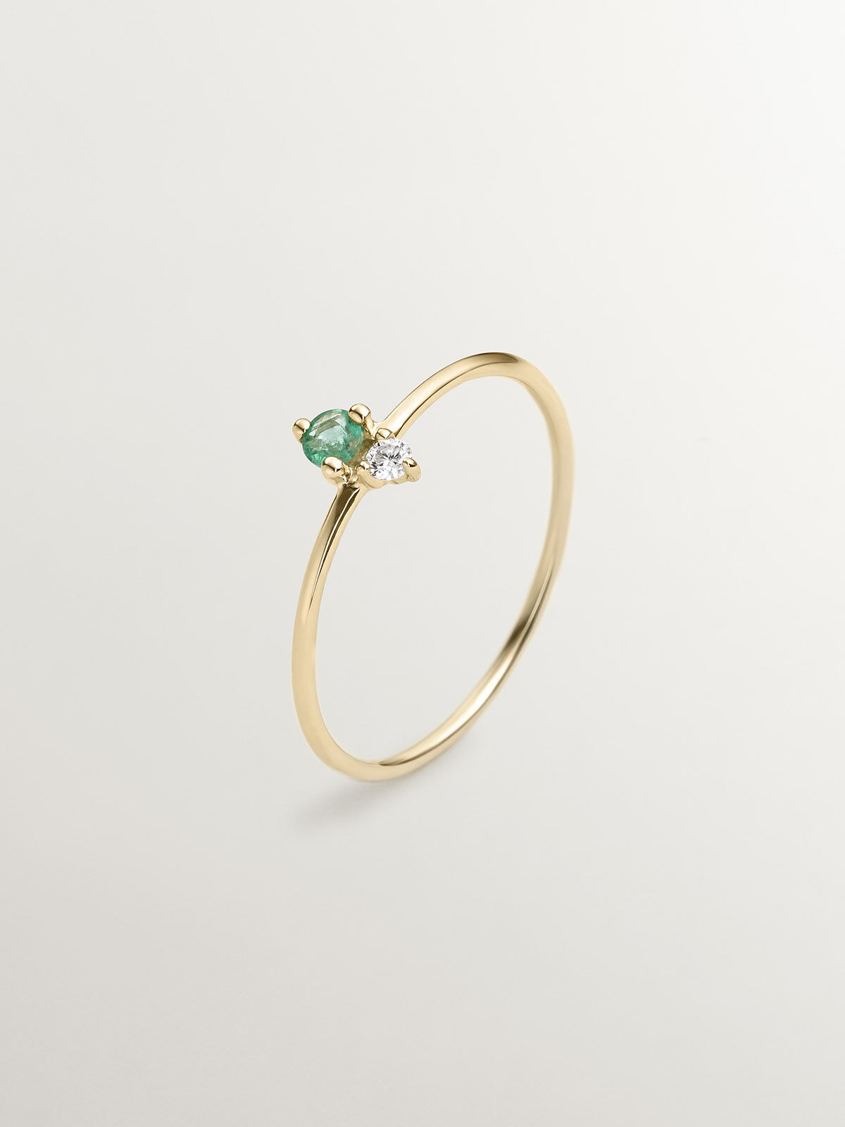 Bague en clearance or avec emeraude