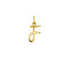 Gold-plated silver F initial charm  , J03932-02-F