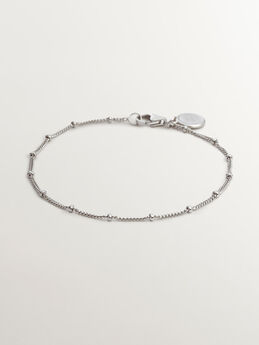 Pulsera cadena bolas plata, J05110-01,hi-res