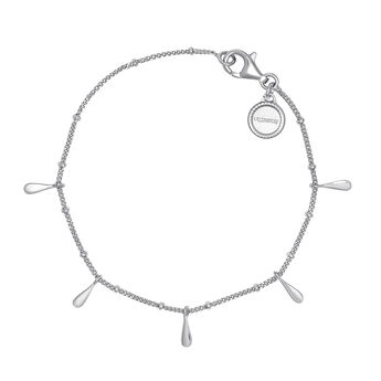 Silver drop motifs bracelet, J04595-01, hi-res