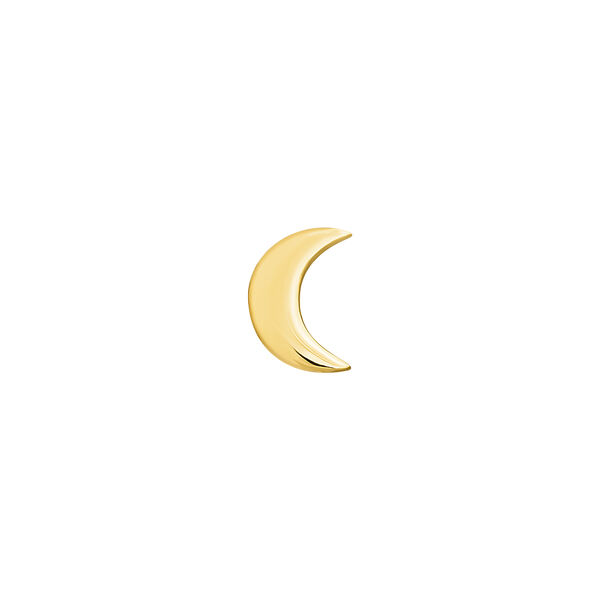 Pendiente piercing luna oro 9 kt, J04524-02-H,hi-res