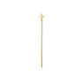 Gold-plated silver cross earring with chain , J04874-02-H