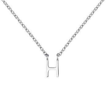 White gold Initial H necklace , J04382-01-H, mainproduct