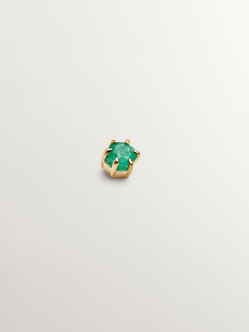 Individual 18k yellow gold pending with Esmeralda Verde image number 0
