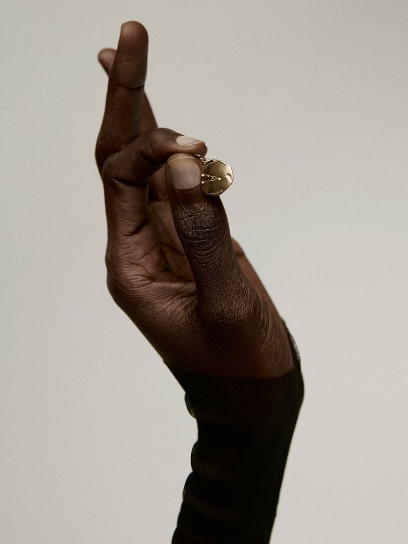 925 Silver Taurus Charm bathed in 18K yellow gold. image number 3