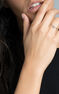 Anillo seis diamantes 0,028 ct oro blanco 9 kt , J03389-01