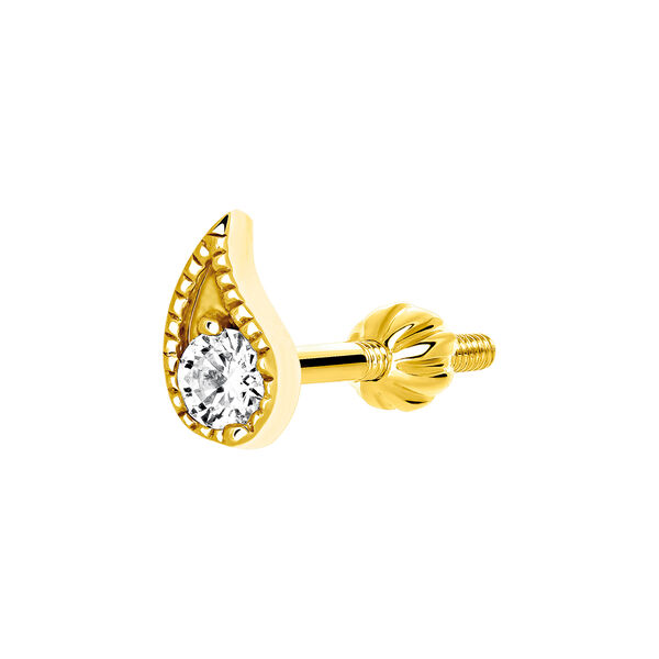 Gold diamond earring 0.07 ct , J03385-02-H, mainproduct