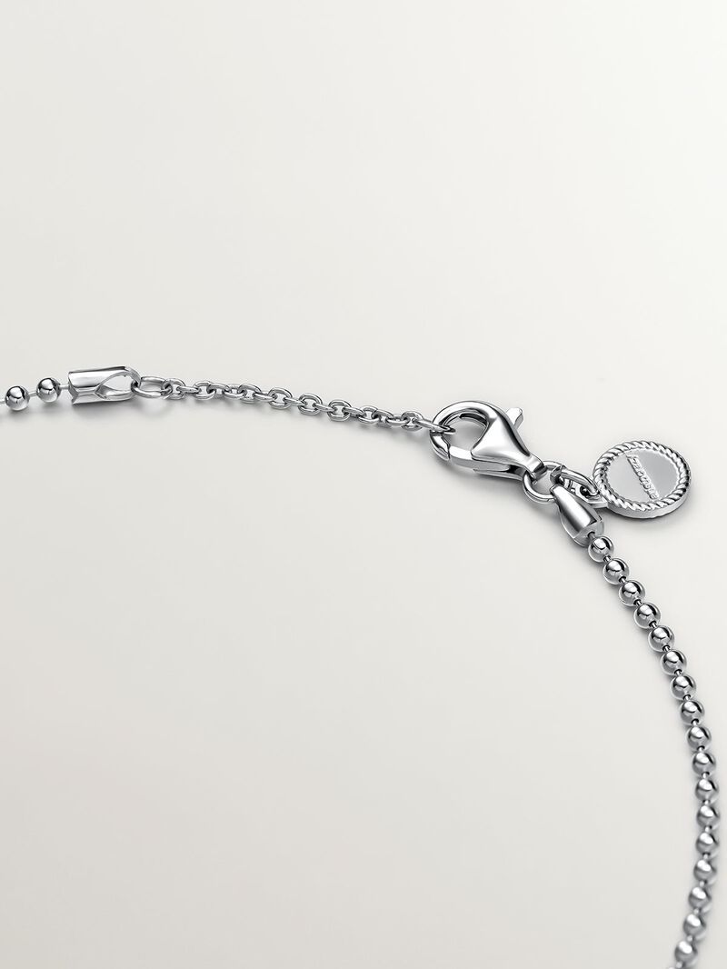 925 silver necklace with blue jade image number 6