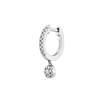 White gold 0.12 ct diamond hoop earring , J04178-01-12-H, mainproduct