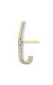 Single climber earring for the left ear in 18k yellow and white gold with diamonds , J05308-09-H-L-I2