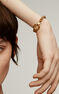 Bracelet à mailles entrelacées en argent plaqué en or jaune 18 k, J05339-02-16