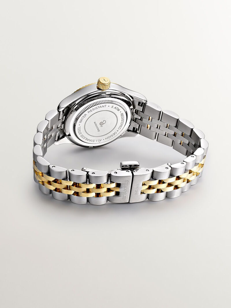 St. Barth Armis Watch with grey and yellow steel strap and grey dial image number 2