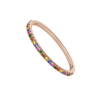 9kt pink gold and colored stones ring , J04339-03-MULTI,hi-res