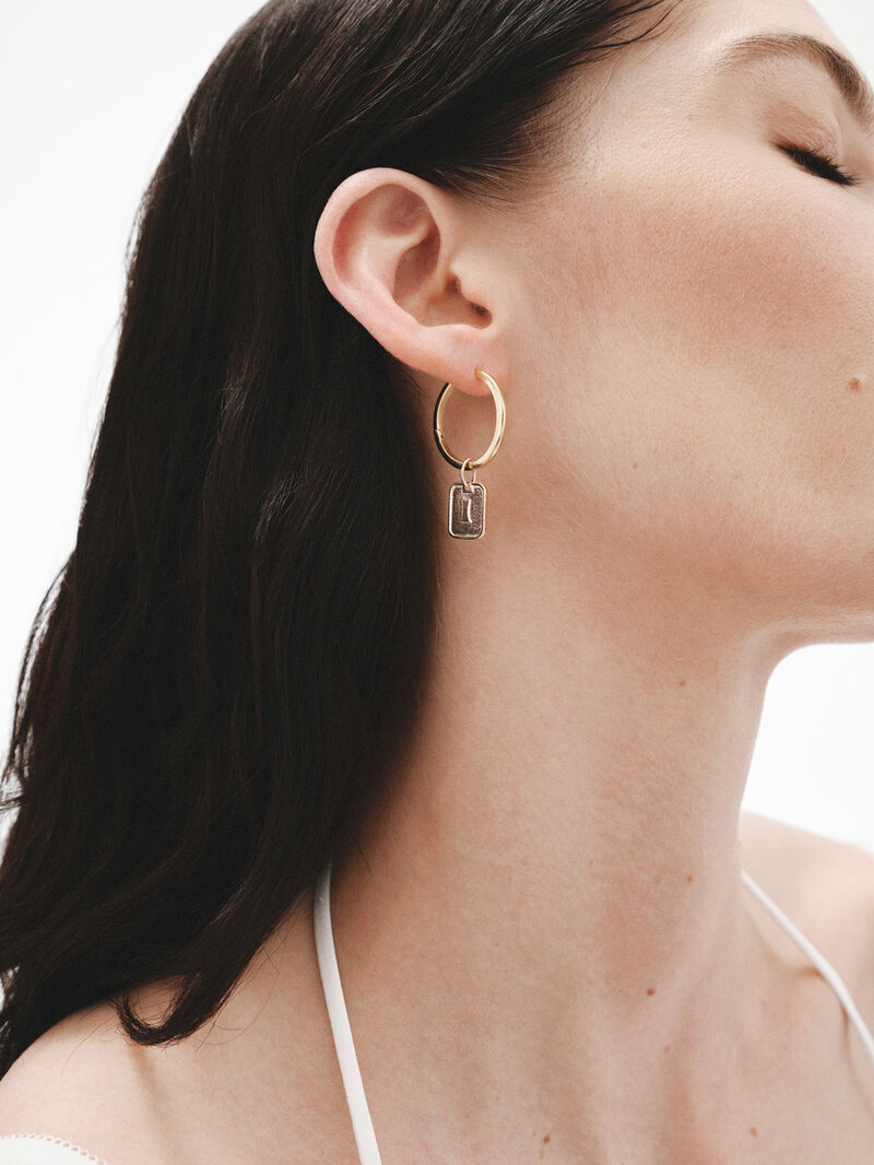 925 silver charm bathed in 18k rose gold with number 1 image number 0