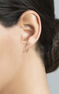 Rose gold three diamond spike hoop earring piercing 0.04 ct , J03873-03-H