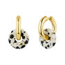 Gold plated silver jasper earrings , J04751-02-DJP