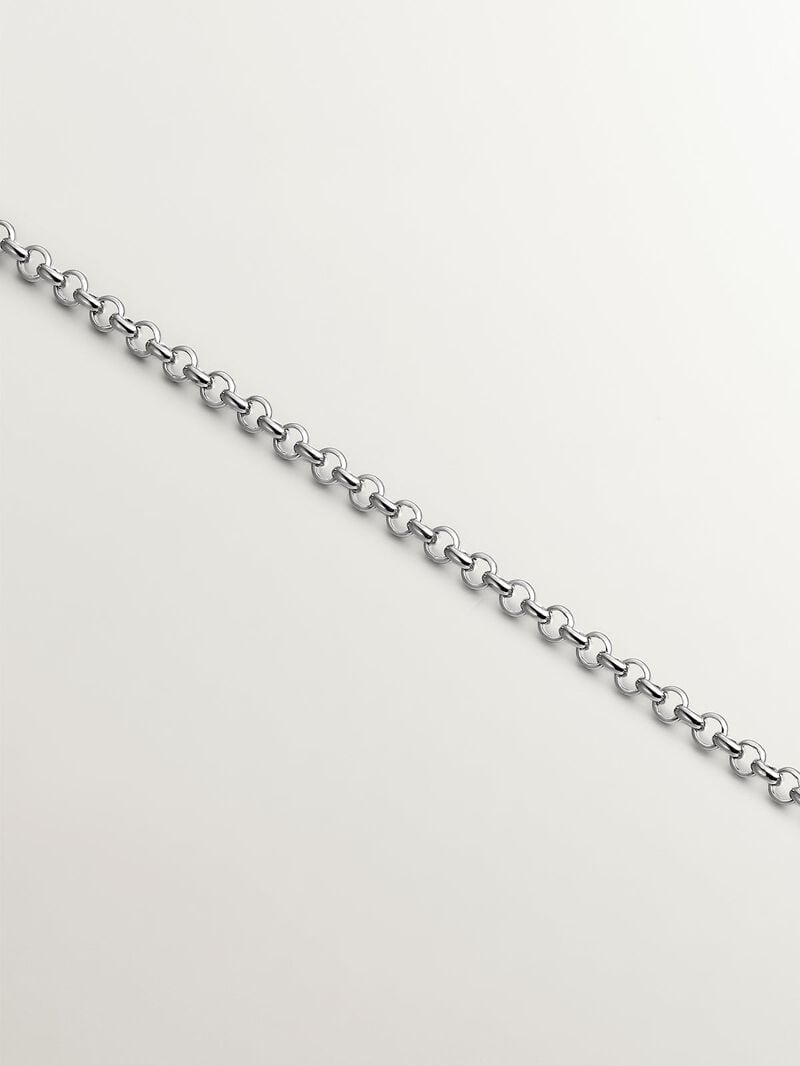 925 Sterling Silver pendant and 925 Sterling Silver pendant coated in 18K rose gold with interlocking circles. image number 4