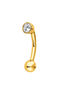 Rook piercing in 18k gold with diamond , J04288-02-H-18