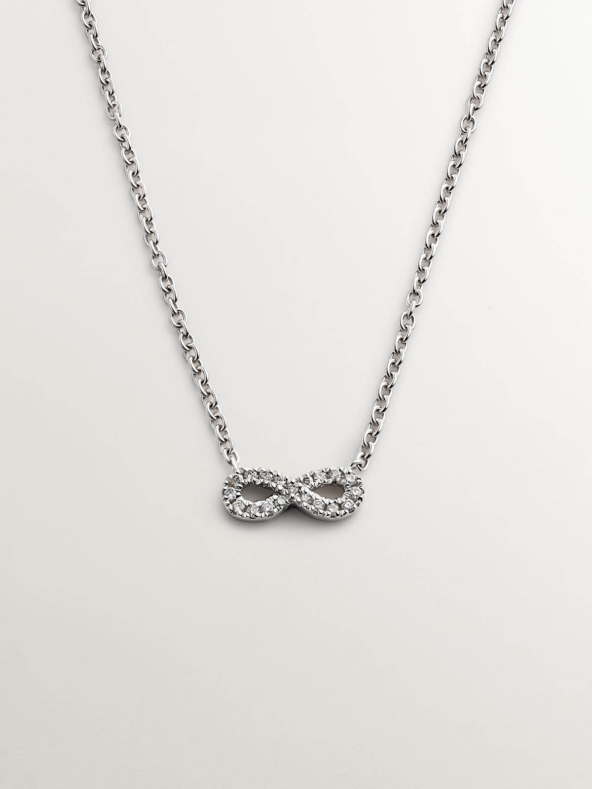 White gold infinity pendant store