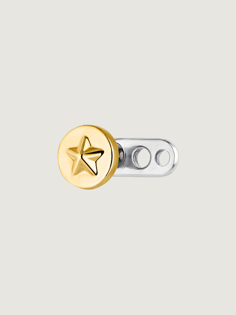 18K Yellow Gold and Titanium Microdermal with Star image number 0