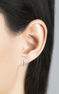 Small silver simple hoop earrings , J01444-01